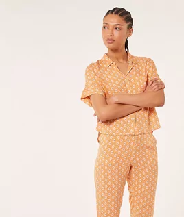 Piżamy damskie - Gamy Koszula Od Piżamy Z Nadrukiem - Xs - Pomarańczowy - Etam - grafika 1