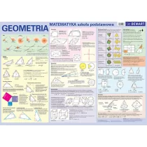 Demart Geometria. Szkoła podstawowa. Plansza edukacyjna na ścianę i biurko plus książeczka edukacyjna praca zbiorowa - Podręczniki dla szkół podstawowych - miniaturka - grafika 1