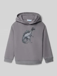 Bluza o kroju regular fit z kapturem i nadrukiem z motywem - Swetry dla chłopców - miniaturka - grafika 1