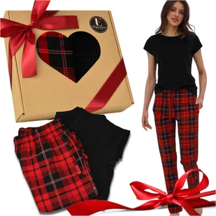 Cornette Piżama Damska Zestaw Koszulka Długie Spodnie Walentynki Roz. M - Piżamy damskie - miniaturka - grafika 1