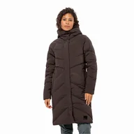 Płaszcze damskie - Damski płaszcz puchowy Jack Wolfskin MARIENPLATZ COAT W RDS peat - XS - miniaturka - grafika 1