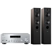 Zestawy stereo - Zestaw stereo YAMAHA MusicCast R-N600A Srebrny + INDIANA Line Tesi 5 Czarny - miniaturka - grafika 1