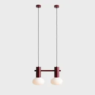 Lampy sufitowe - Wisząca lampa nad stół Flo 2 Ruby 7000H27_S czerwona - miniaturka - grafika 1