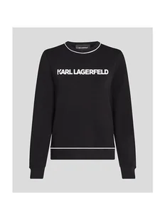 KARL LAGERFELD Bluza A2W20066 Czarny Regular Fit - Bluzy damskie - miniaturka - grafika 1