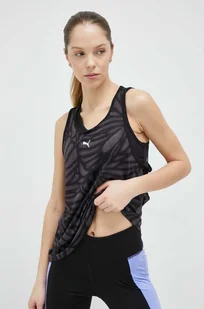 Puma top treningowy Train All Day kolor czarny - Koszulki sportowe damskie - miniaturka - grafika 1