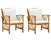 Fotele i krzesła ogrodowe - Krzesła ogrodowe z białymi poduszkami P6-F32 - miniaturka - grafika 1