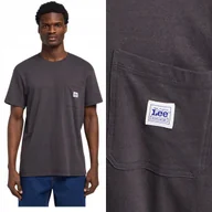 Koszulki męskie - Lee WORKWEAR WW POCKET TEE Black CZARNA BAWEŁNIANA LUŹNA KOSZULKA T-SHIRT L - miniaturka - grafika 1