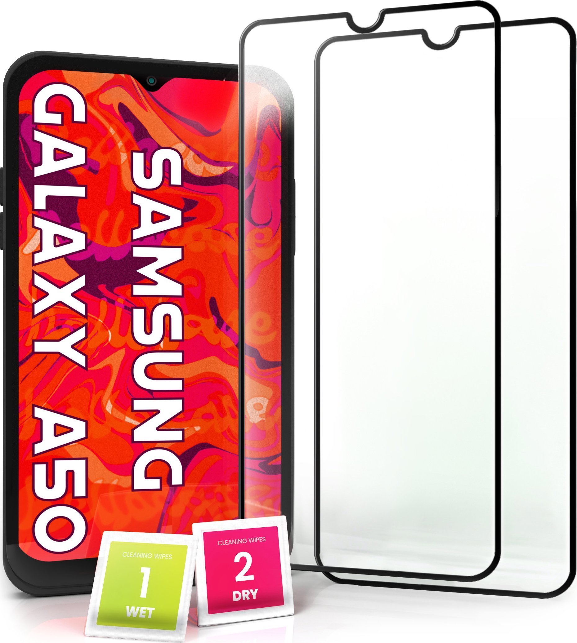 Hello Case 2-pak Szkło Hartowane do Samsung Galaxy A50 / A50S / A30S Na cały ekran 5D