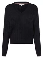 Swetry damskie - Tommy Hilfiger - Sweter damski, niebieski - miniaturka - grafika 1