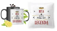 Gadżety dla niej i dla niego - Dla Rity Zestaw Kubek Magiczny + Poduszka z Nadrukiem ze Zdjęciem - miniaturka - grafika 1