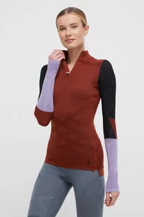 Spodnie sportowe damskie - Smartwool legginsy funkcyjne Intraknit Thermal Merino kolor szary - grafika 1