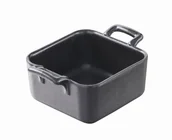 Miski i półmiski - Revol BELLE CUISINE NOIR mini naczynie kwadratowe 7x7 cm Cast iron style - miniaturka - grafika 1
