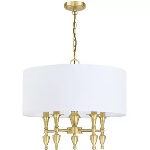 Austin żyrandol 5-punktowy mosiądz P05197BR-WH - Lampy sufitowe - miniaturka - grafika 1