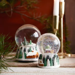 Kula LUELL śnieżna mała 8x11 cm HOMLA - Ozdoby bożonarodzeniowe - miniaturka - grafika 1