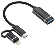 Kable - ADAPTER OTG 2w1 USB C LIGHTNING USB 3.0 - miniaturka - grafika 1