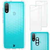 Etui i futerały do telefonów - Bizon Etui + 2x szkło + obiektyw Case Clear Moto E20 przezroczyste BCCFME20CL - miniaturka - grafika 1