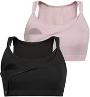 Piżamy ciążowe - 2Pack topów damskich do karmienia Maya Czarny-Kakaowy S - miniaturka - grafika 1