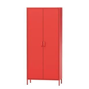 Szafa na ubrania FLAVIO, 800 x 1850 x 450 mm, Modern: czerwona - Akcesoria i części do pralek i suszarek - miniaturka - grafika 1
