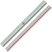 Linijki, ekierki - Leniar Linijka dwustronna 15 cm Metal 30378 - miniaturka - grafika 1