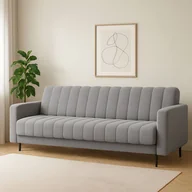 Sofy i kanapy - Sofa z Funkcją Spania RONEYY Rozkładana Szara Nowoczesna - miniaturka - grafika 1