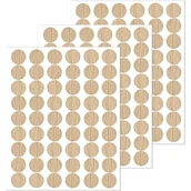 Śruby i nakrętki - 3 arkusze/162 szt. samoprzylepnych zaślepek na śruby, do otworów na śruby, Ø21 mm, naklejki na meble, jasnobrązowe - miniaturka - grafika 1