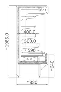 Regał chłodniczy RCH4 1.9/0.9 MAWI - Szafy i witryny chłodnicze - miniaturka - grafika 2