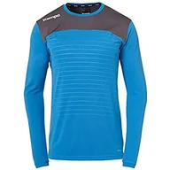 Koszulki męskie - Kempa Emotion 2.0 męska koszulka z długim rękawem, niebieska/antracyt, XXL - miniaturka - grafika 1