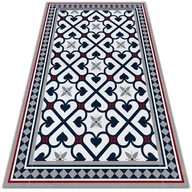 Dywany - Dywan winylowy do domu Kwieciste romby 150x225 cm - miniaturka - grafika 1