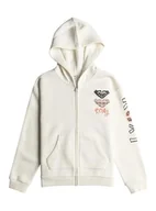 Koszulki i topy damskie - Roxy Top SURF FEELING ZIPPED SZCZOTKOWANY SZCZOTKOWANY Młodzieżowy Biały 8/S - miniaturka - grafika 1