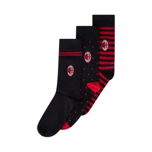 AC Milan oficjalne logo skarpety 3 pary - Skarpetki damskie - miniaturka - grafika 1