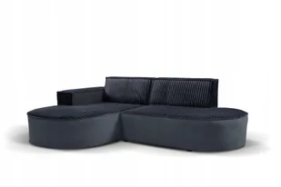 Sofa w kształcie L Modena narożnik tkanina Velo/Mavel czarny lewy - Narożniki - miniaturka - grafika 1
