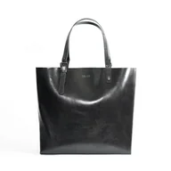 Torebki damskie - Czarna torba shopper damska FL32 Tivora Black - miniaturka - grafika 1