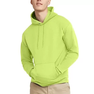 Hanes Bluza męska, EcoSmart polarowa bluza z kapturem, bluza z kapturem z mieszanki bawełny, pluszowa bluza polarowa z kapturem, Zielony (Safety Green), 3XL - Bluzy męskie - miniaturka - grafika 1