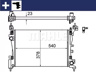 Chłodnica, układ chłodzenia silnika Mahle CR 1121 000S - Układ chłodzenia - akcesoria - miniaturka - grafika 1
