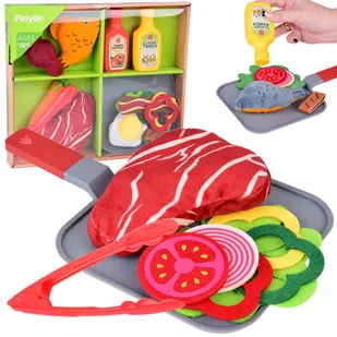 Miękkie Warzywa artykuły spożywcze Zdrowy obiad Stek Ryba Filet - Zabawy w naśladowanie dorosłych - miniaturka - grafika 1