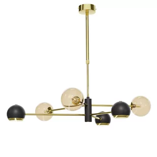 Dekoracyjna lampa wisząca w kolorze złotym JUP 1966 z serii MOKA - Lampy sufitowe - miniaturka - grafika 1