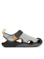 Sandały damskie - Crocs Sandały Swiftwater™ Mesh Deck 211095 Szary - miniaturka - grafika 1