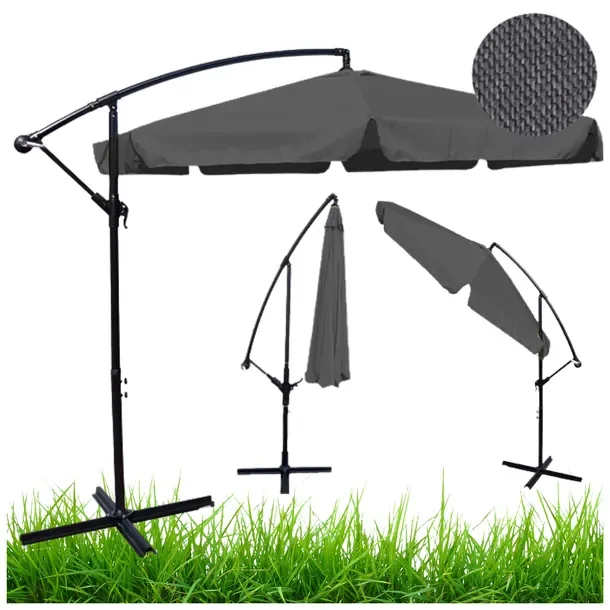 Parasol z wysięgnikiem Ekspand szary 350 x 250 cm