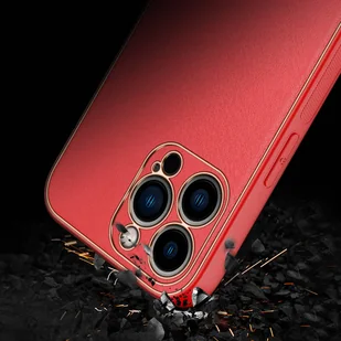 Dux Ducis Yolo eleganckie etui pokrowiec ze skóry ekologicznej iPhone 13 Pro Max czerwony - Etui i futerały do telefonów - miniaturka - grafika 9
