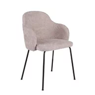 Krzesła - Krzesło tapicerowane Aura, do jadalni, do toaletki, wygodne, black - miniaturka - grafika 1