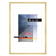 Ramki na zdjęcia - Ramka na zdjęcia ALU E 60 x 80 cm złota półmatowa aluminiowa - miniaturka - grafika 1
