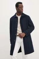 Płaszcze męskie - Tommy Hilfiger płaszcz wełniany kolor granatowy przejściowy MW0MW37395 - miniaturka - grafika 1