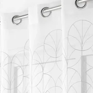 Firany - FIRANA GOTOWA NA PRZELOTKACH DO SALONU SREBRNY WZÓR FIRANKA WOAL 140x240 - miniaturka - grafika 1