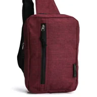 Nerki - Saszetka na ramię z nylonu Bellugio - bordowa - miniaturka - grafika 1