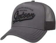 Czapki i chusty sportowe męskie - Czapka Trucker Since 1865 by Stetson, szary, One Size - miniaturka - grafika 1