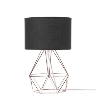 Beliani Lampa stołowa czarno-miedziana TETON - Lampy stojące - miniaturka - grafika 1