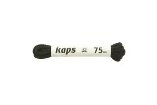 KAPS sznurowadła 75 cm 09_075_100_0091 czarny, sznurowadła bawełniane, okrągłe, cienkie - Kaps - Akcesoria obuwnicze - miniaturka - grafika 1