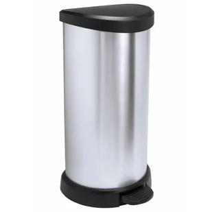 Curver Kosz na śmieci Deco z pedałem, 40 L, srebrny, 02150-582-06 Keter - Kosze na śmieci - miniaturka - grafika 1