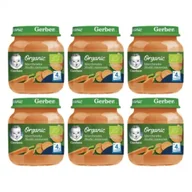 Dania dla dzieci - Gerber Organic Obiadek marchewka słodki ziemniak dla niemowląt po 4 miesiącu Zgrzewka 6 x 125 g Bio - miniaturka - grafika 1