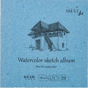 Szkicownik Kwadrat Watercolor 280G Smlt 14-14Cm Fb-24(280) - Podobrazia, bloki, papiery - miniaturka - grafika 1
